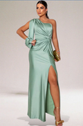 Wendy Women's Maxi Dress | Silky One-Shoulder Formal Dress